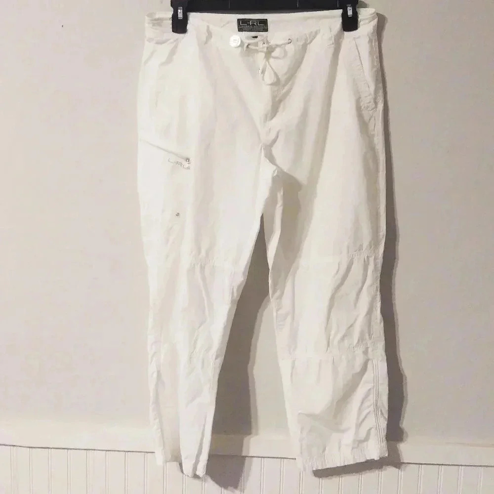 LRL Lauren Active White Capris Pants
